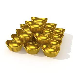 3D gold bar