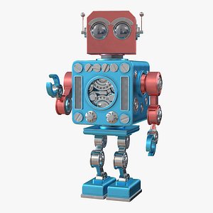 3D model retro robot toy