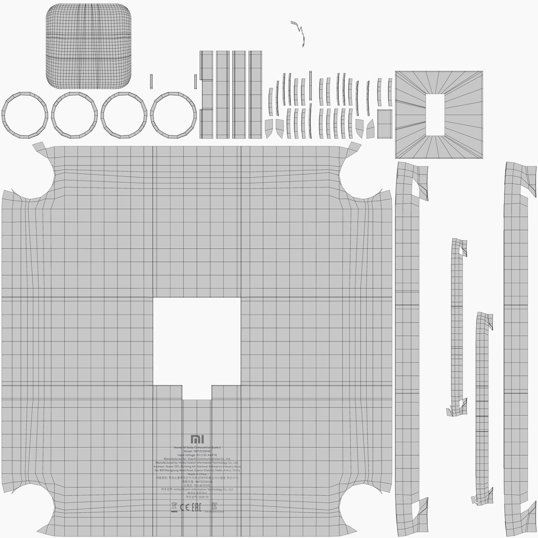 Mi Body Composition Scale Model - TurboSquid 1730941