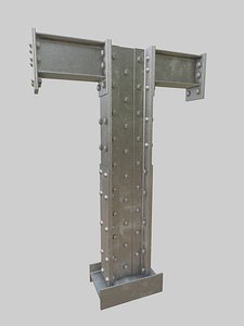 Steel Construction Font - Letter T