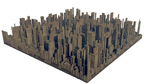 sci-fi city structure 3D model