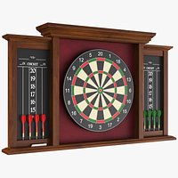 Dart Board Unit With Darts