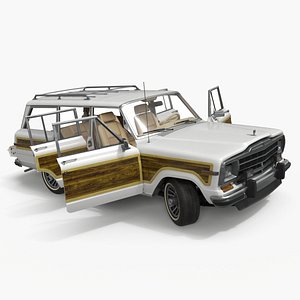 1991 Jeep Grand Wagoneer Rigged for Cinema 4D