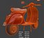 Scooter Vespa Classic Italiano - Modelo 3D optimizado