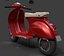 Scooter Vespa Classic Italiano - Modelo 3D optimizado