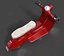 Scooter Vespa Classic Italiano - Modelo 3D optimizado