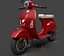 Scooter Vespa Classic Italiano - Modelo 3D optimizado