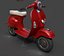 Scooter Vespa Classic Italiano - Modelo 3D optimizado
