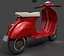 Scooter Vespa Classic Italiano - Modelo 3D optimizado