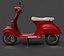 Scooter Vespa Classic Italiano - Modelo 3D optimizado