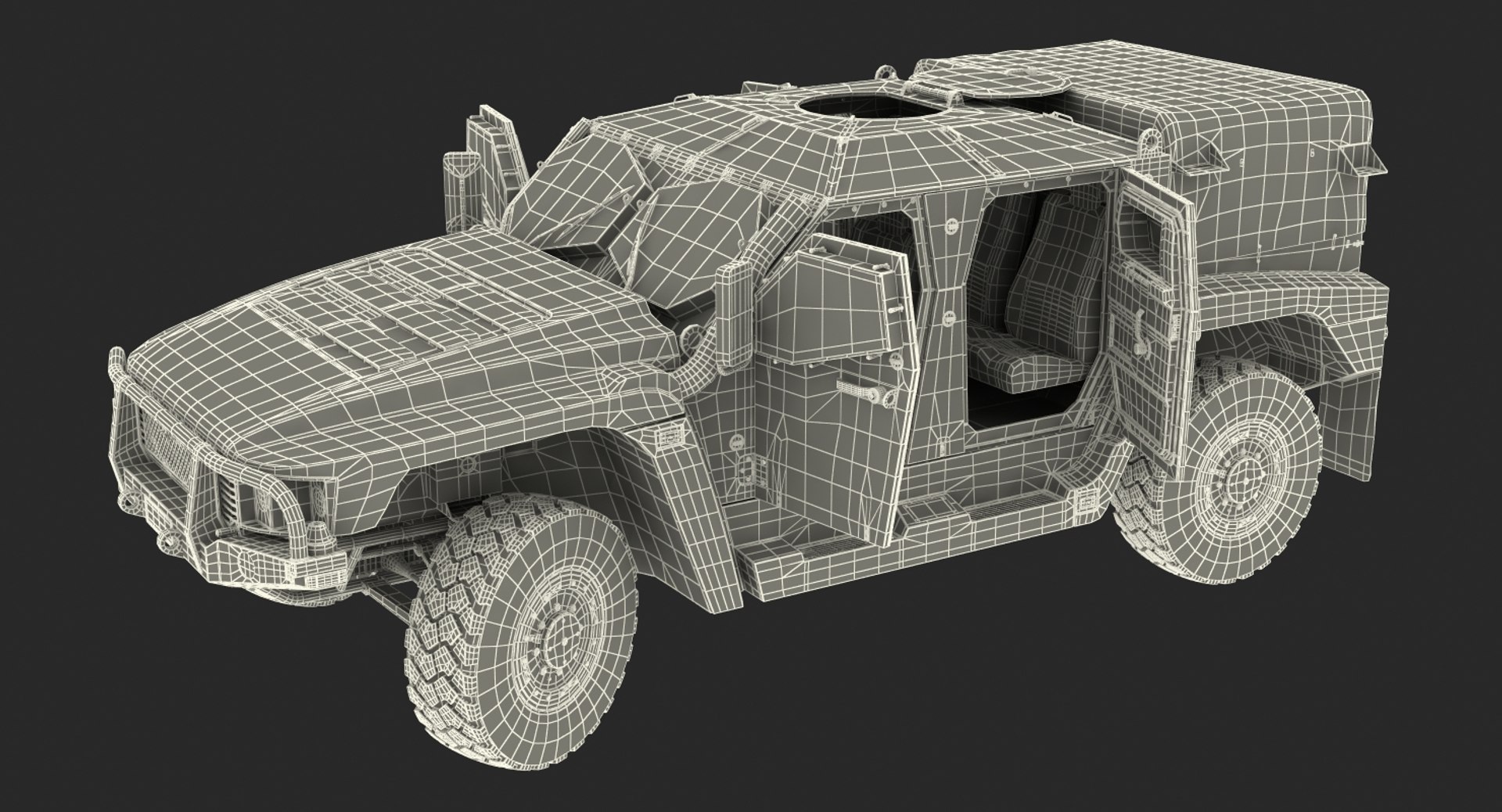 Hawkei 4x4 simple interior 3D model - TurboSquid 1359649