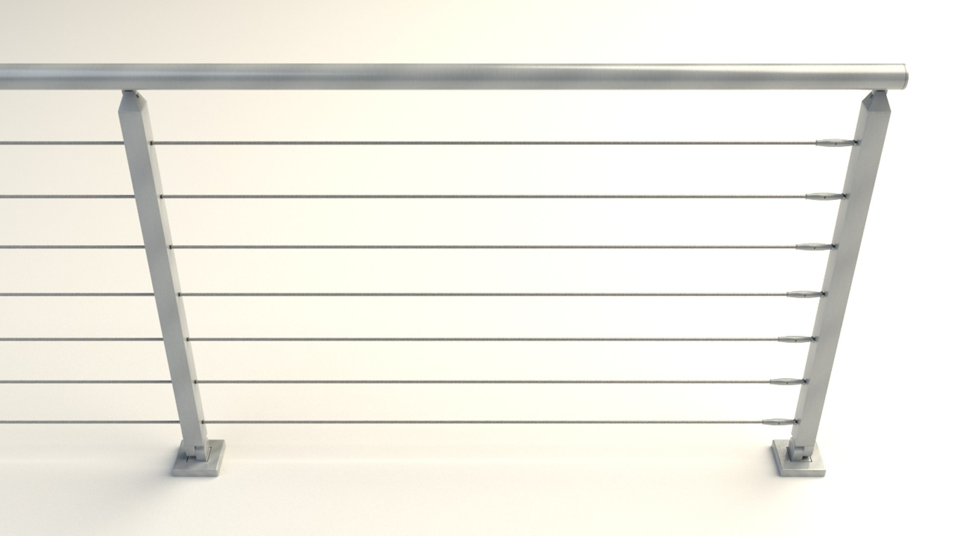 3d Model Of Steel Railing