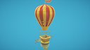 Hot Air Balloon - Hand-Painted