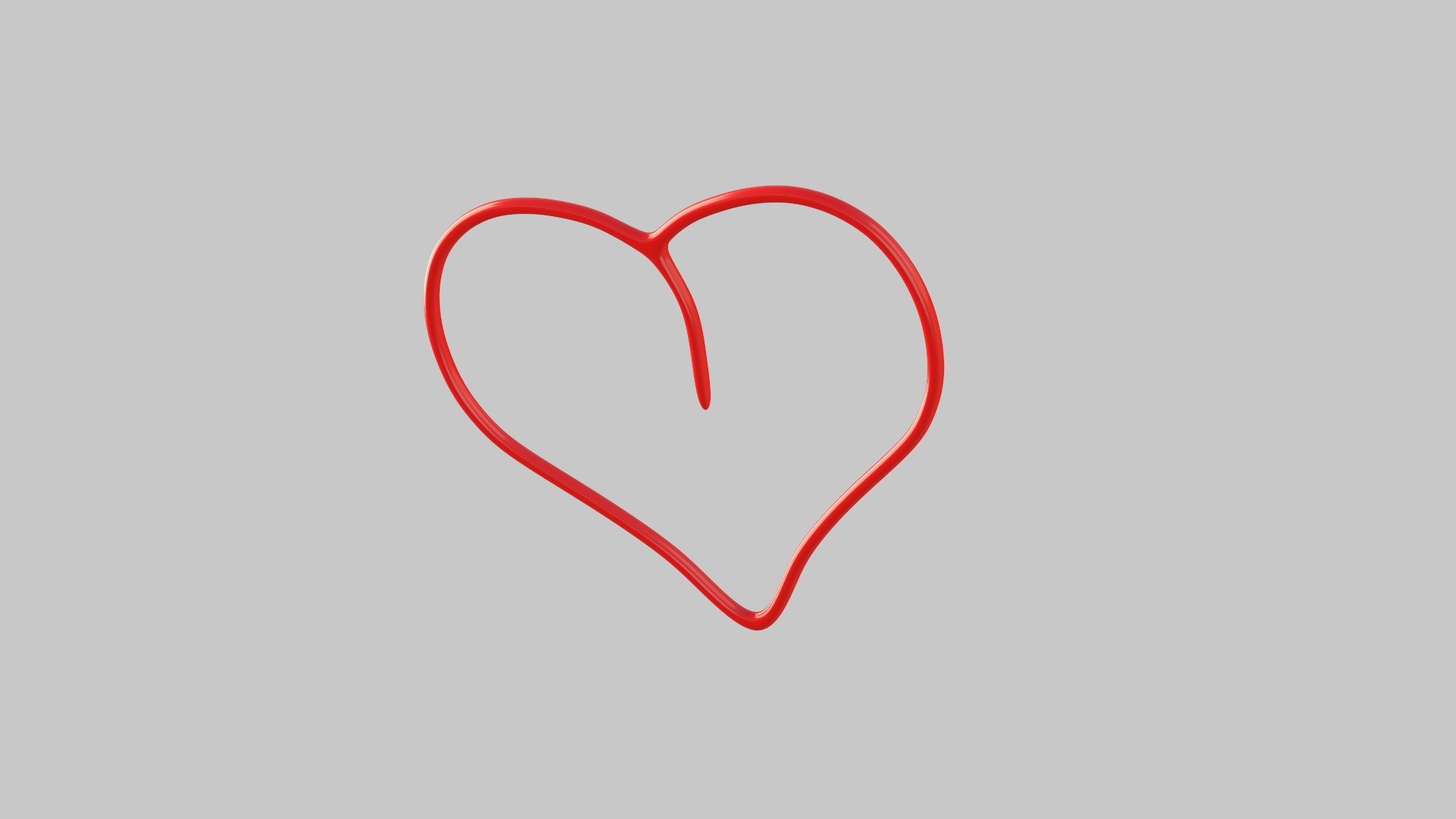 Heart Thin Line Icon 3D Model - TurboSquid 2380970