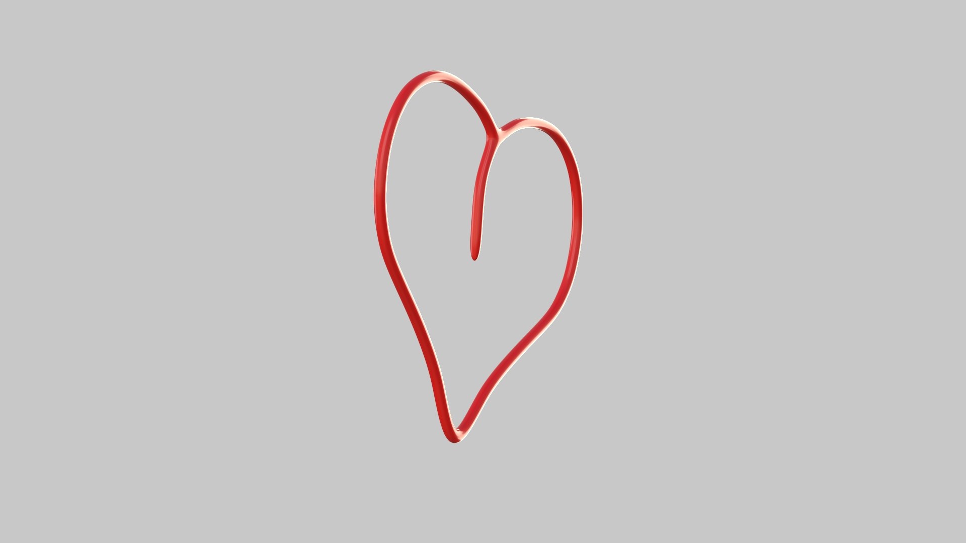 Heart Thin Line Icon 3D Model - TurboSquid 2380970
