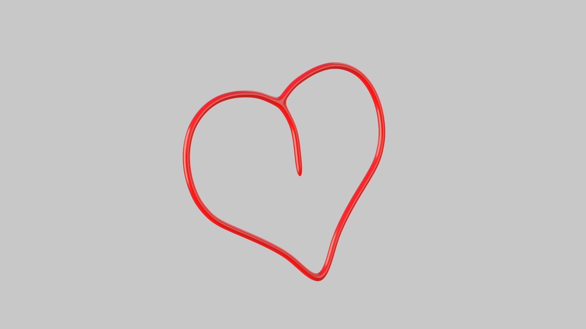 Heart Thin Line Icon 3D Model - TurboSquid 2380970