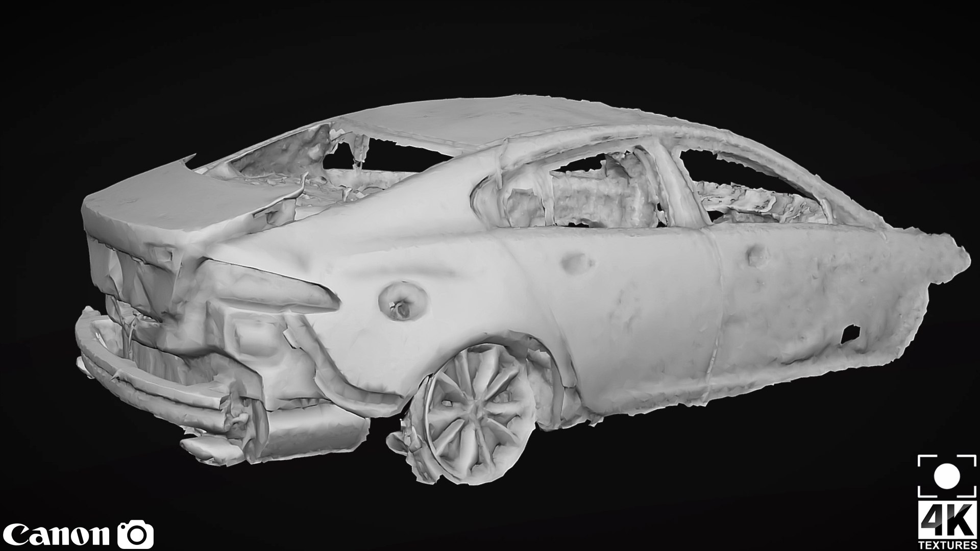 Burned Car Wreck Back Part Photogrammetry 3D Model - TurboSquid 2225916