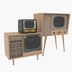 3D Old TVs model