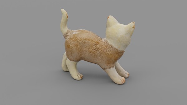 3D model Cat statuette 01 low-poly 3D model - TurboSquid 1954019