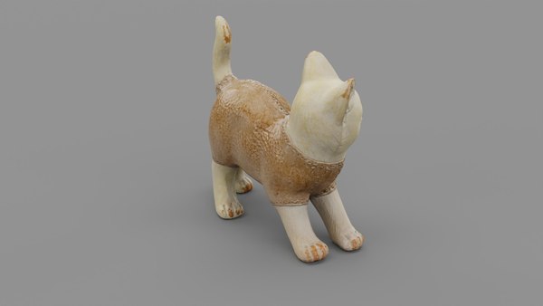 3D model Cat statuette 01 low-poly 3D model - TurboSquid 1954019