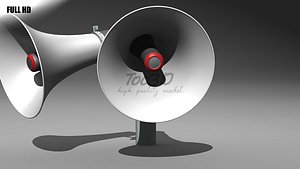 double megaphone 3d model
