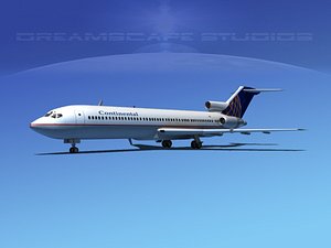 3d airline boeing 727 727-200 model