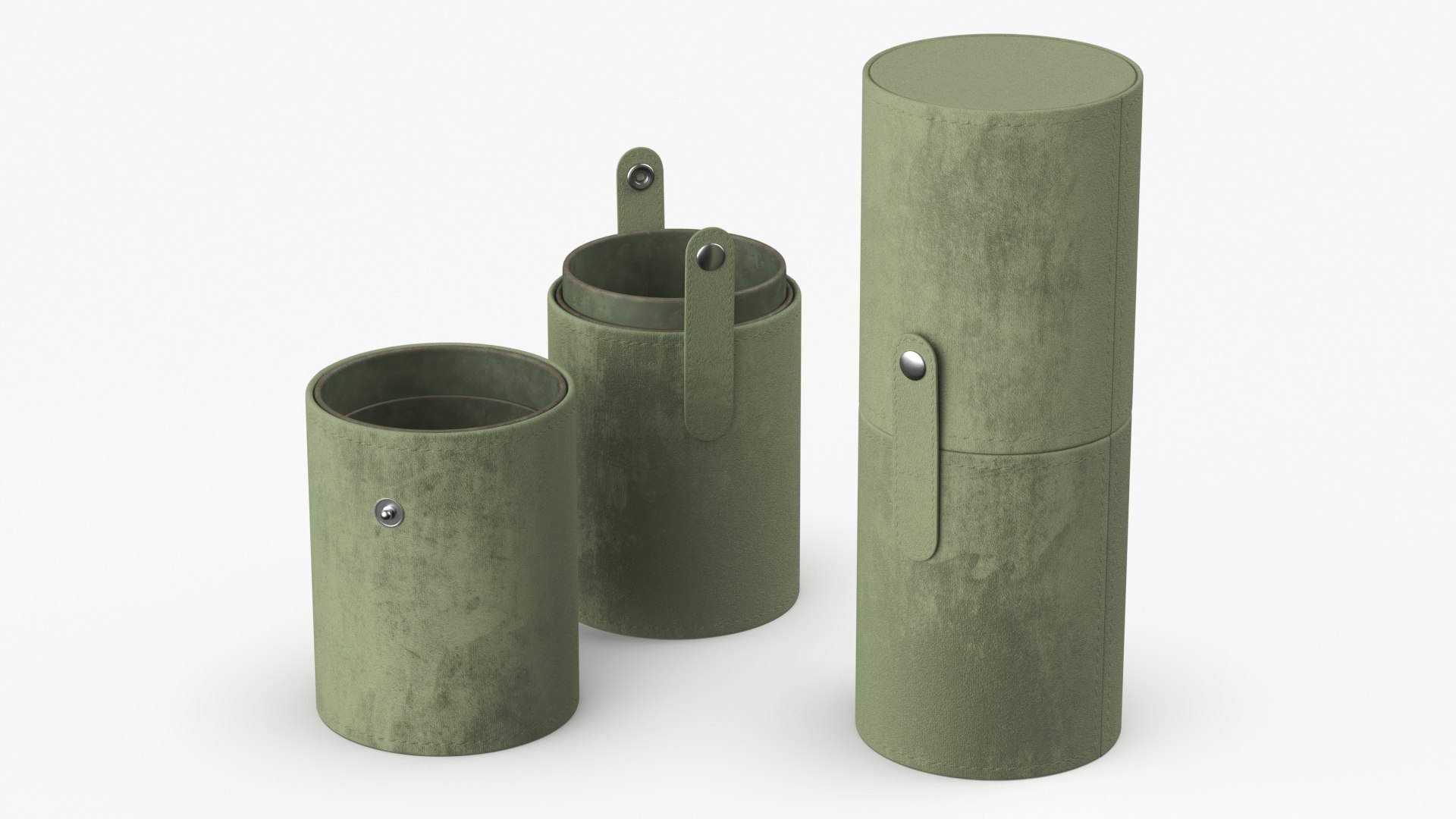 Cosmetics Organizer Velvet Olive 3D model preview