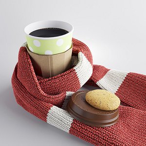 3d coffee scarf