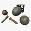 Bombs Collection HQ 3D model