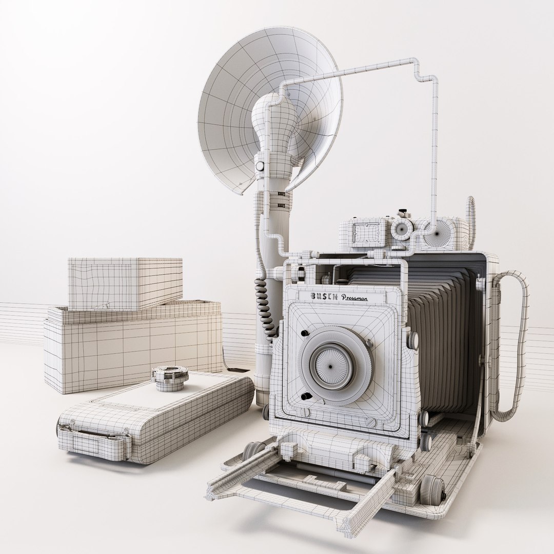 Camera Busch Pressman D 3D Model TurboSquid 1320384