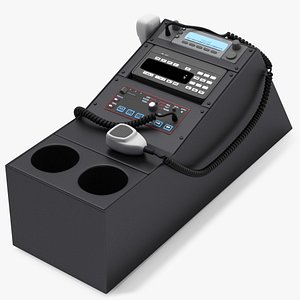 3D police car radio control panel model