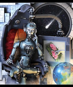 3d model robot android
