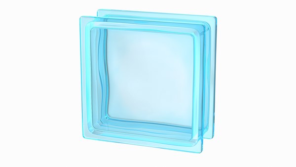 modelo 3d Bloque de vidrio cuadrado azul - TurboSquid 1830831