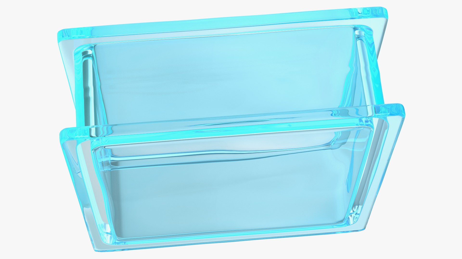 Blue Square Glass Block 3D TurboSquid 1830831
