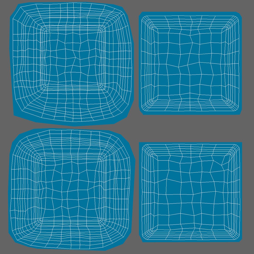 Blue Square Glass Block 3D TurboSquid 1830831