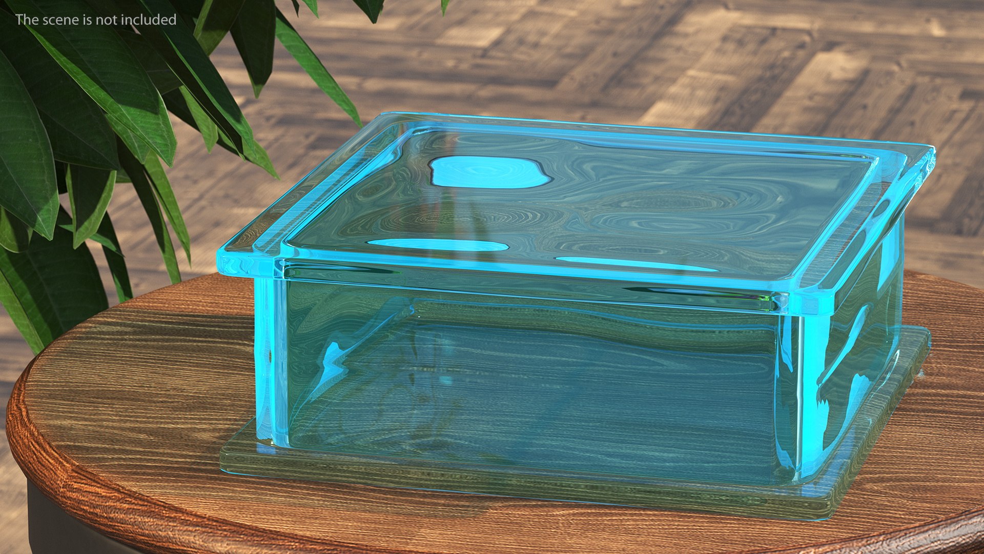 Blue Square Glass Block 3D TurboSquid 1830831