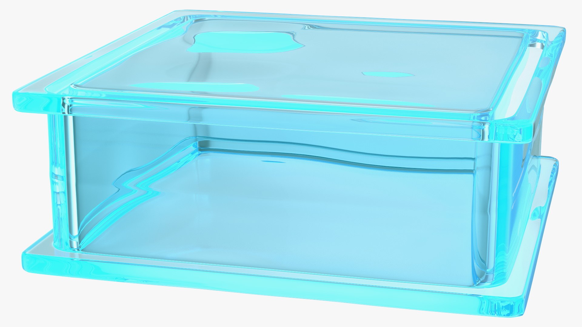 Blue Square Glass Block 3D TurboSquid 1830831