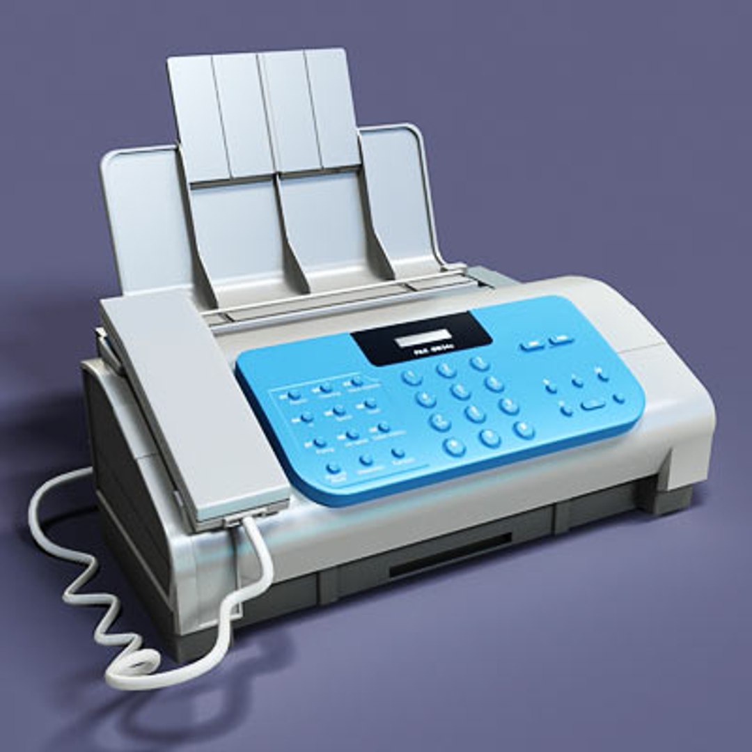fax machine 3d model