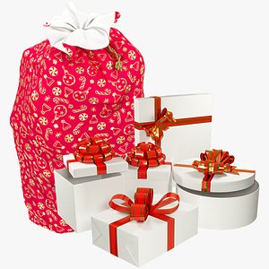 Santa Bag and Gift Boxes Collection V10