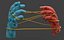 Hands tied up with a rope
