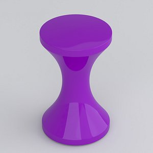 Tam Tam Pop Stool plastic purple 3D model