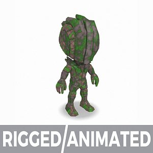 Earth Hero Champ 4 - MOBA MMORPG Character - Rigged and Animated