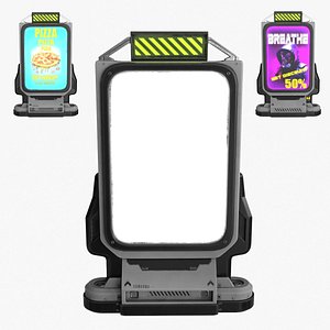 3D Sci-fi Billboard Sign