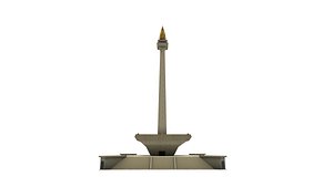 national monument monas indonesia 3D