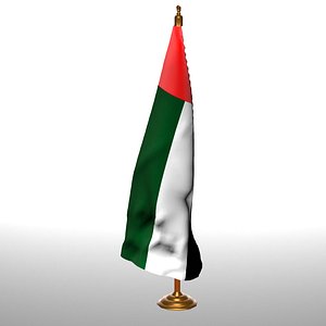 UAE  table flag t 3D model