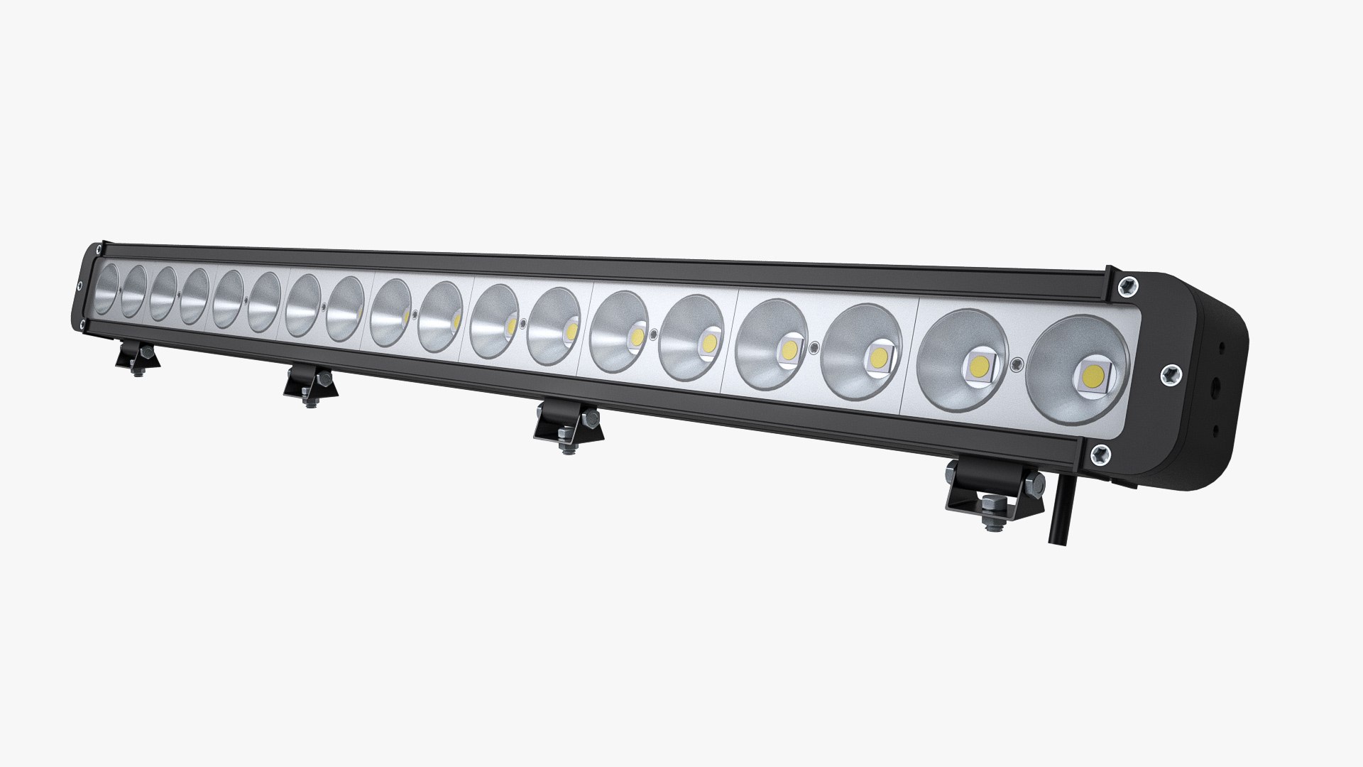 3D Large LED Light Bar TurboSquid 1802050