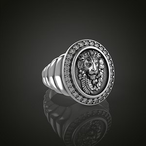 Lion ring 3D model