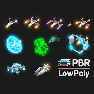 Space Warplanes Lowpoly
