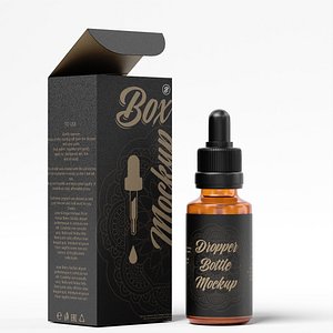 Dropper Bottle Mockup 06 3D model