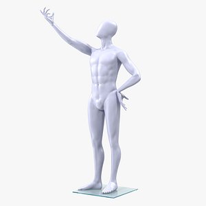 male mannequin man rigged 3D model